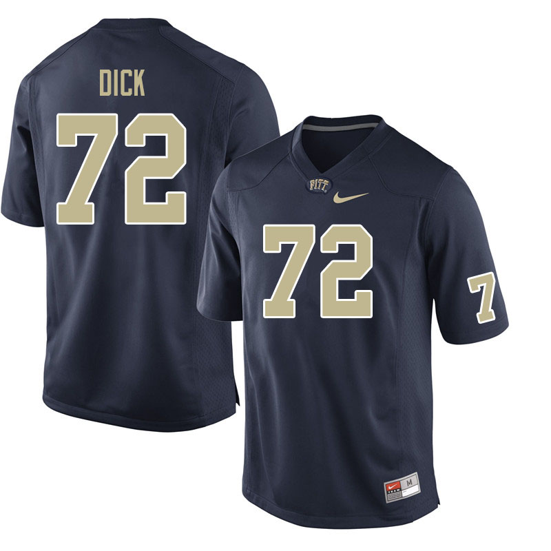 Men #72 Liam Dick Pitt Panthers College Football Jerseys Sale-Navy